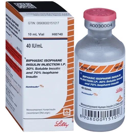 huminsulin 30/70 40iu vial 10 ml